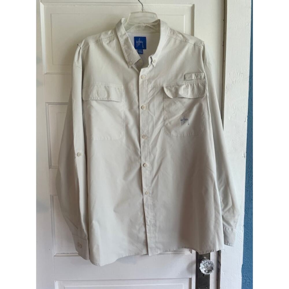 Guy Harvey Size 2XL Men's Long-Sleeve Button Front‎ Shirt